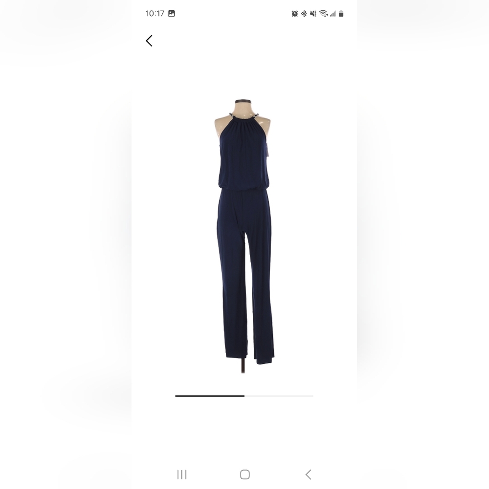 Laundry by Shelli Segal navy blue jumpsuit